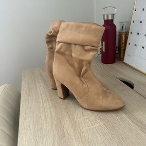 Women's Tan Suede Ankle Boots